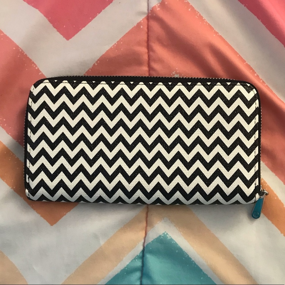 Charming Charlie Black and White Sparkled Wallet
